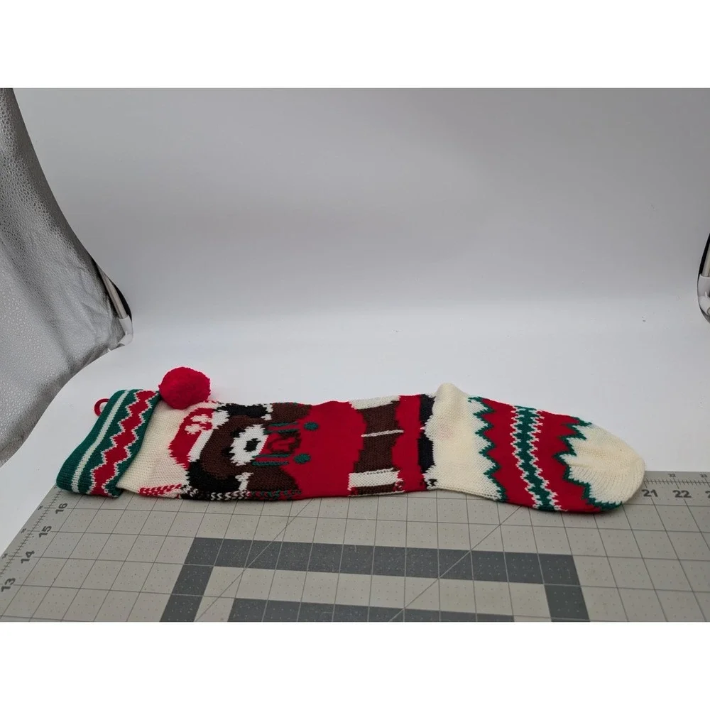 Acrylic Puppy Dog Christmas Stocking Knit 21 Inch‎
